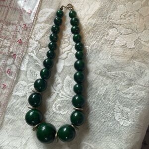 Hunter Green costume necklace